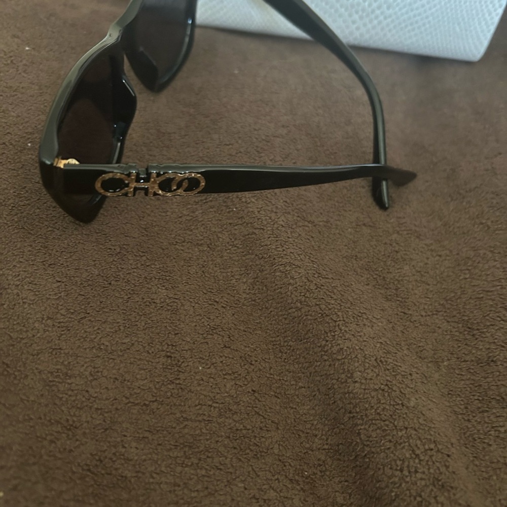 Jimmy Choo Black Sunglasses with Gold Accents